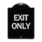 Signmission Designer Series Sign Exit Only, Black & Silver Heavy-Gauge Alum Sign, 18" L, 24" H, BS-1824-24471 A-DES-BS-1824-24471 - alternate 1